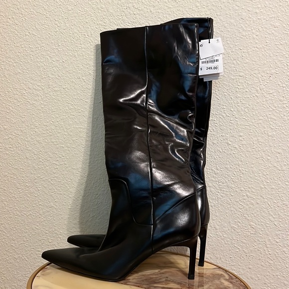 Zara Shoes Zara Leather Knee High Boots Poshmark
